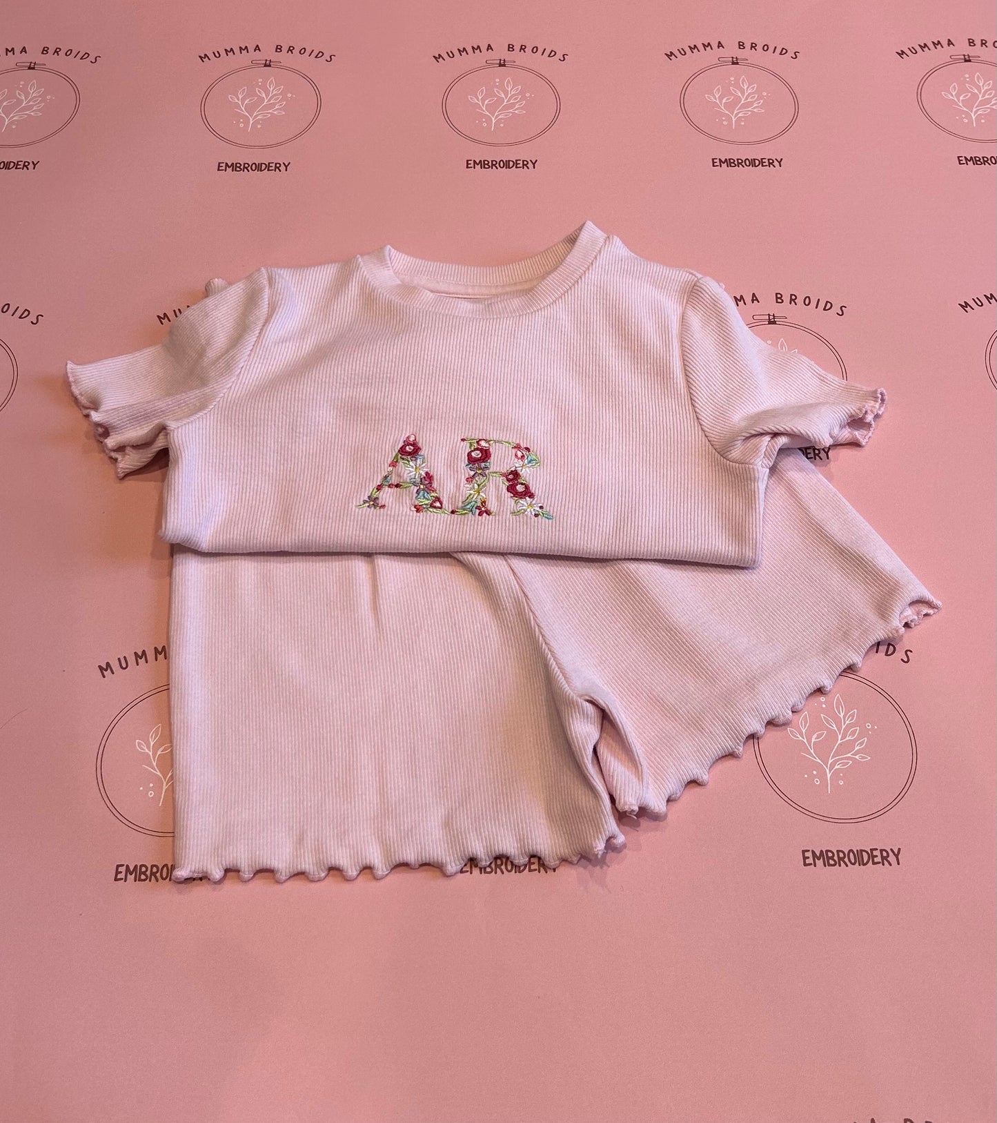 Girls Frilly Short Set