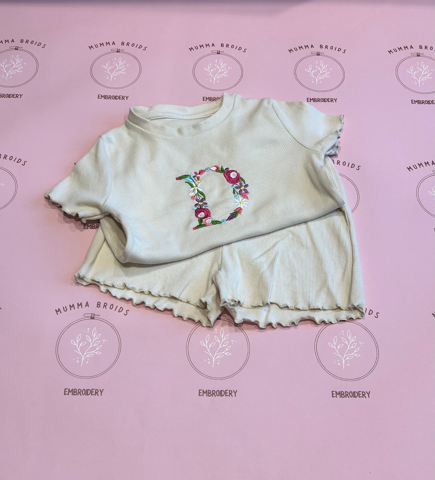 Girls Frilly Short Set